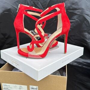 New Jessica Simpson stiletto Red Muse Suede
